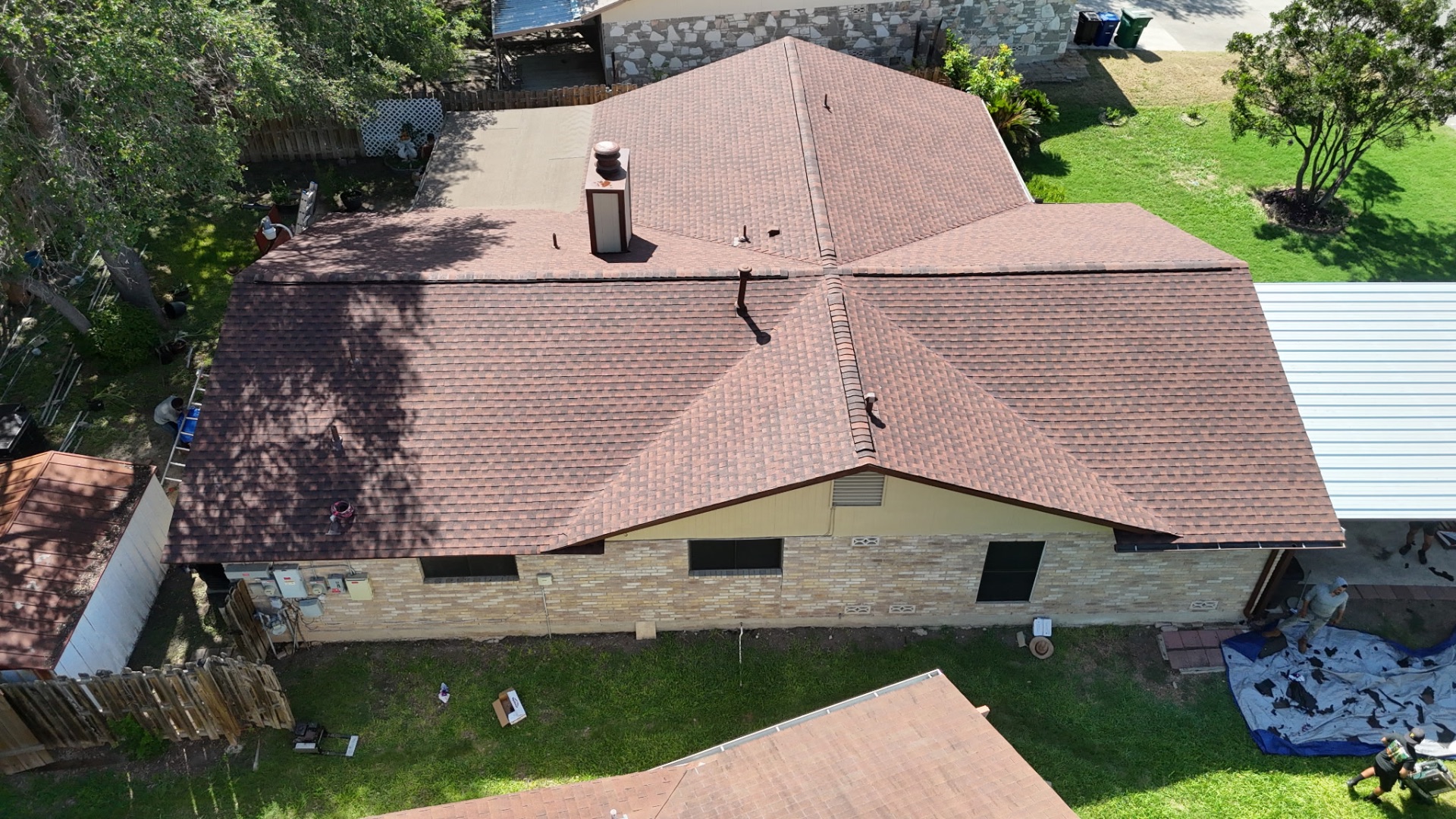 Completed Class 3 impact resistant roof, San Antonio